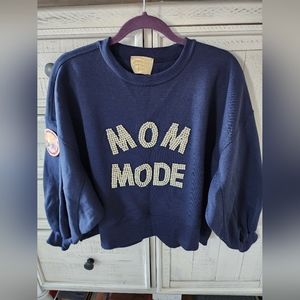 Navy Blue 'Mom Mode' Sweater